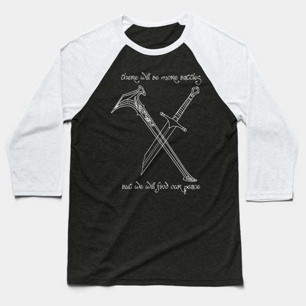 Shadow of Mordor: Battle and Peace Baseball T-Shirt by The Great Stories